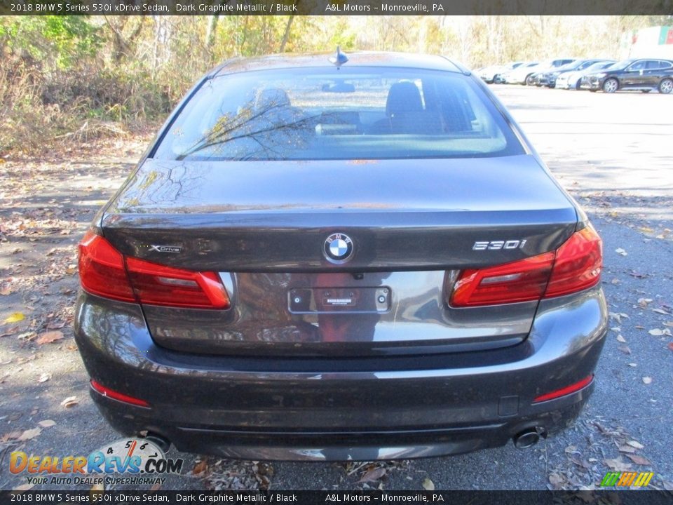 2018 BMW 5 Series 530i xDrive Sedan Dark Graphite Metallic / Black Photo #4