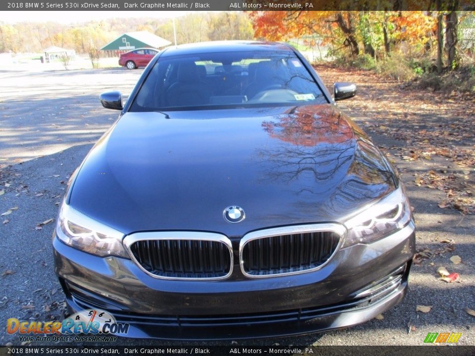 2018 BMW 5 Series 530i xDrive Sedan Dark Graphite Metallic / Black Photo #7