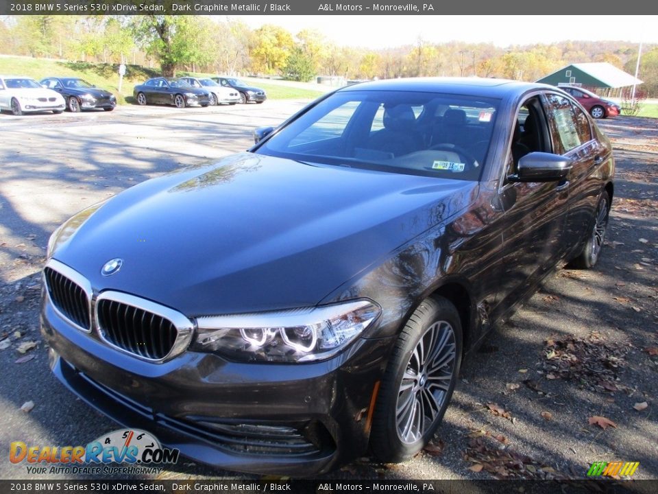 2018 BMW 5 Series 530i xDrive Sedan Dark Graphite Metallic / Black Photo #8