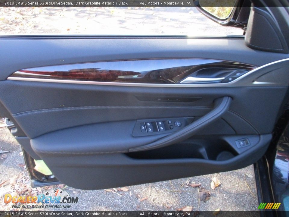 2018 BMW 5 Series 530i xDrive Sedan Dark Graphite Metallic / Black Photo #9