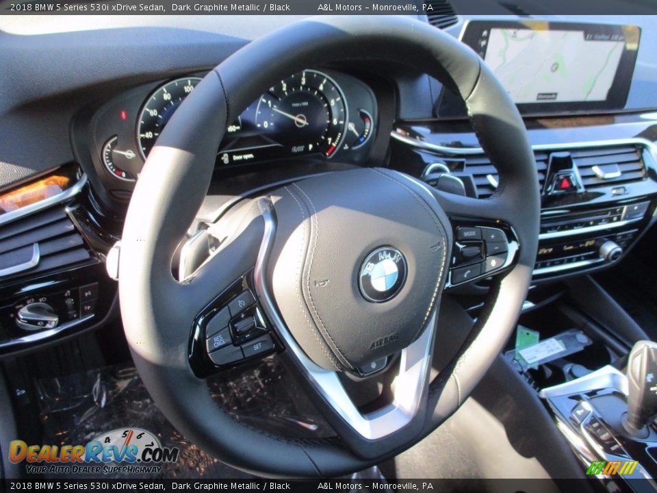 2018 BMW 5 Series 530i xDrive Sedan Steering Wheel Photo #13