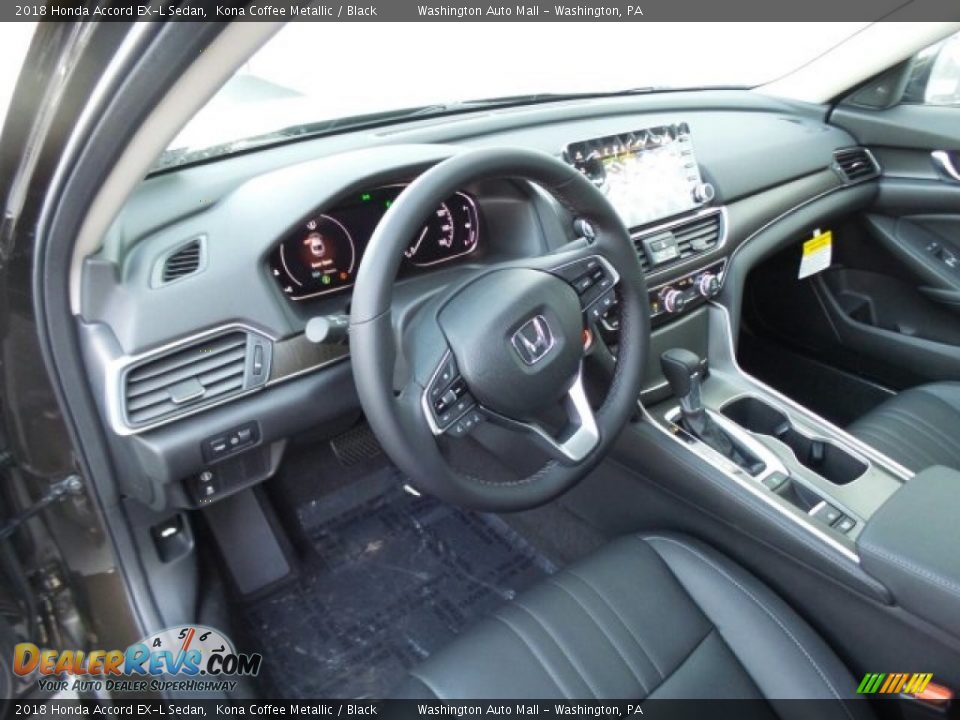 Black Interior - 2018 Honda Accord EX-L Sedan Photo #8