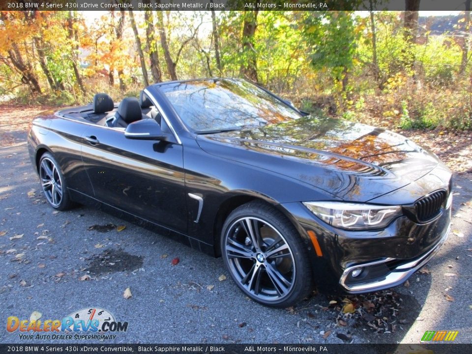 2018 BMW 4 Series 430i xDrive Convertible Black Sapphire Metallic / Black Photo #8
