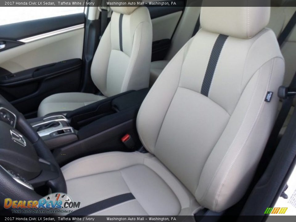 2017 Honda Civic LX Sedan Taffeta White / Ivory Photo #9