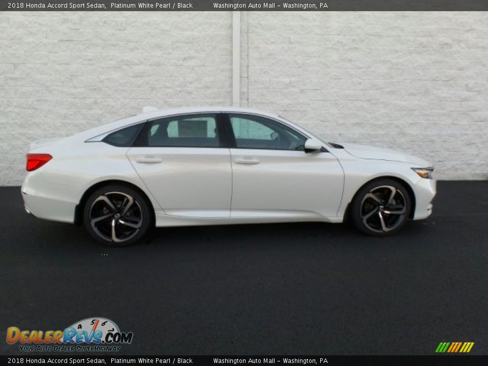 2018 Honda Accord Sport Sedan Platinum White Pearl / Black Photo #2