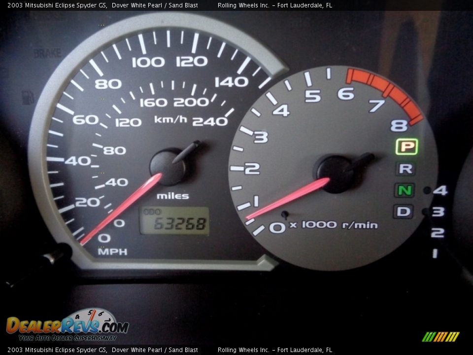 2003 Mitsubishi Eclipse Spyder GS Dover White Pearl / Sand Blast Photo #2