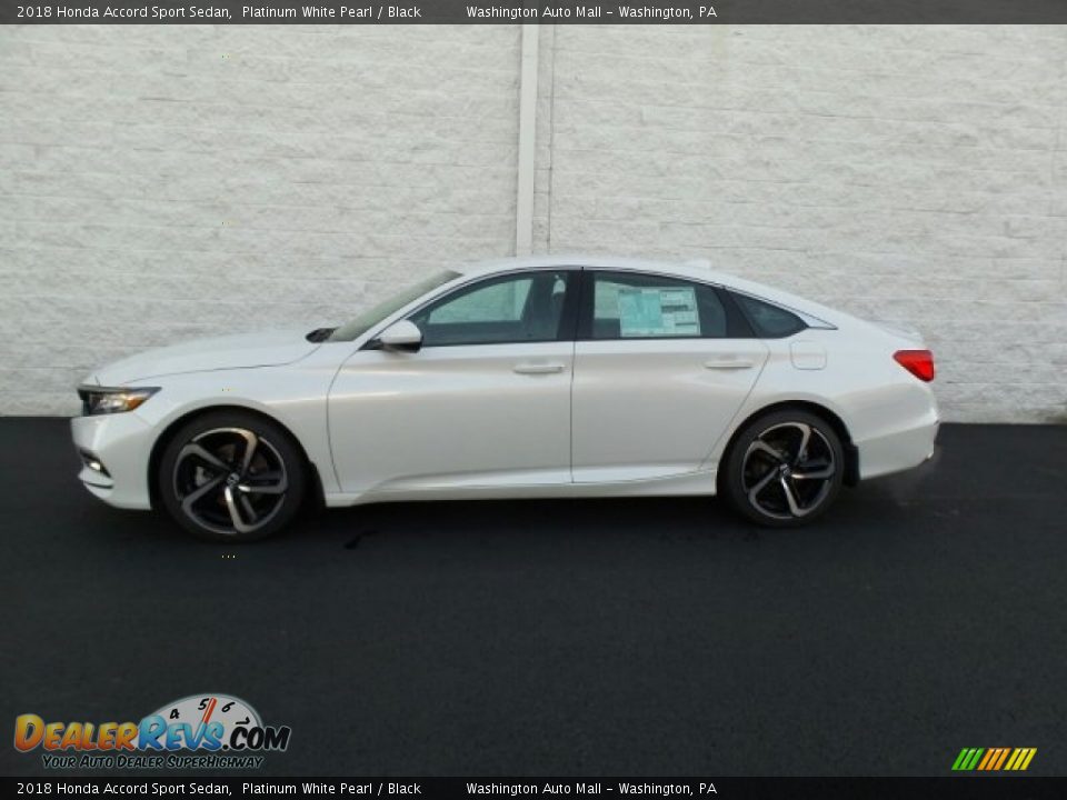 2018 Honda Accord Sport Sedan Platinum White Pearl / Black Photo #6
