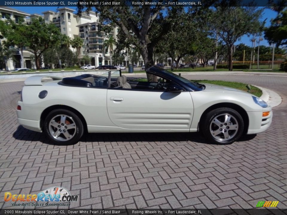 2003 Mitsubishi Eclipse Spyder GS Dover White Pearl / Sand Blast Photo #3
