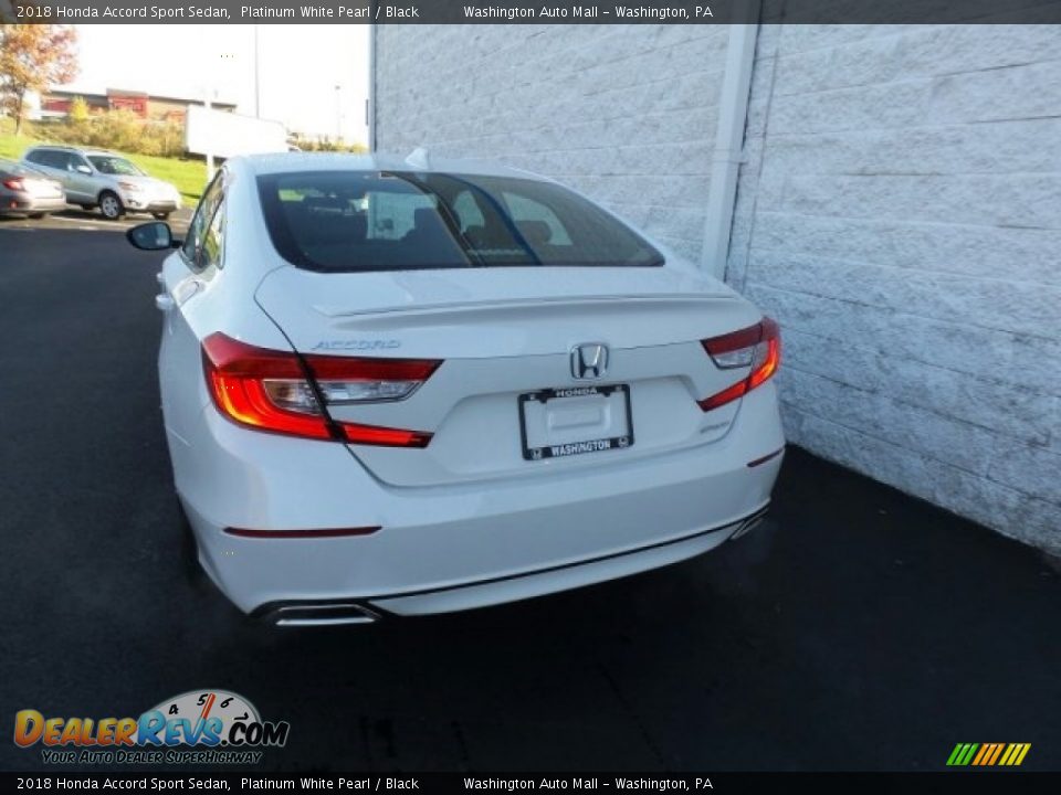 2018 Honda Accord Sport Sedan Platinum White Pearl / Black Photo #7