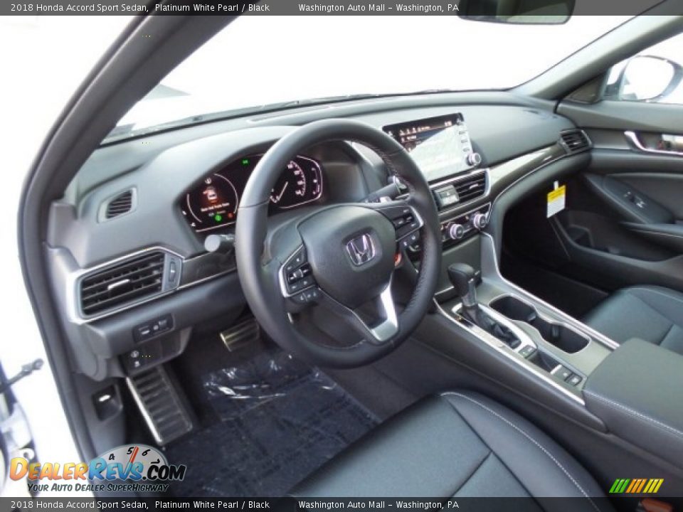 2018 Honda Accord Sport Sedan Platinum White Pearl / Black Photo #8