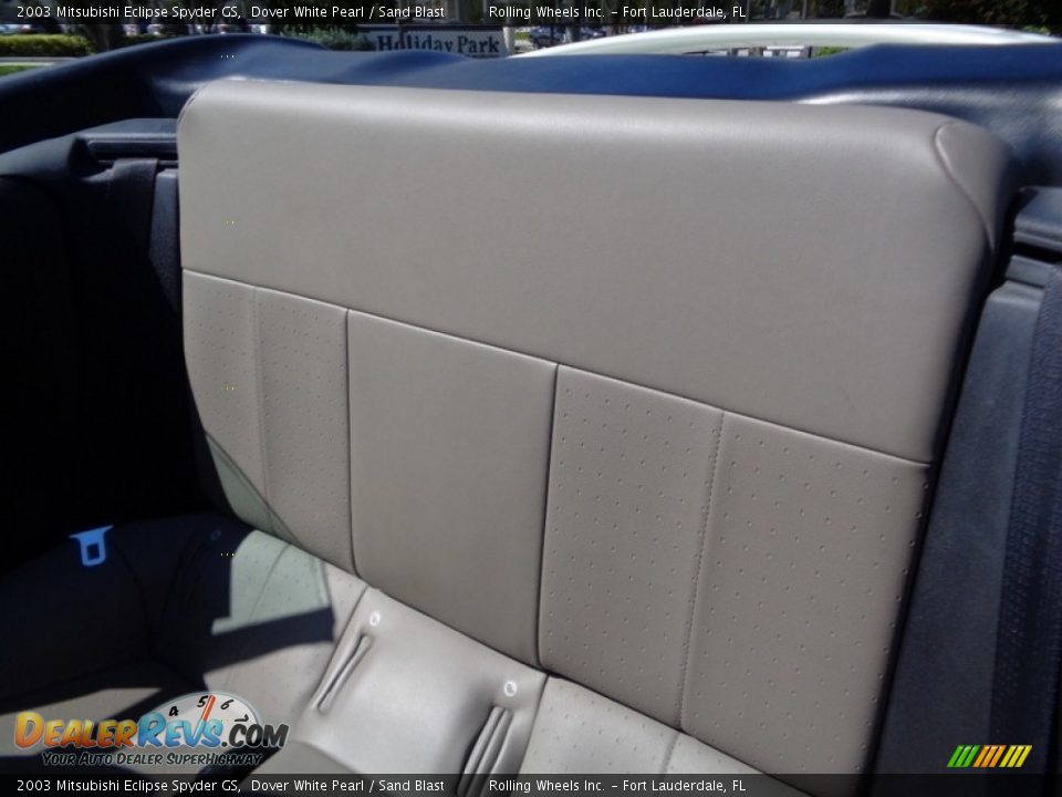 2003 Mitsubishi Eclipse Spyder GS Dover White Pearl / Sand Blast Photo #6