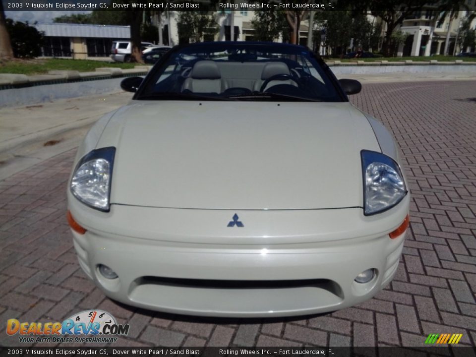 2003 Mitsubishi Eclipse Spyder GS Dover White Pearl / Sand Blast Photo #7