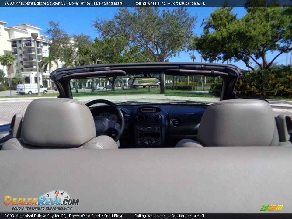 2003 Mitsubishi Eclipse Spyder GS Dover White Pearl / Sand Blast Photo #8