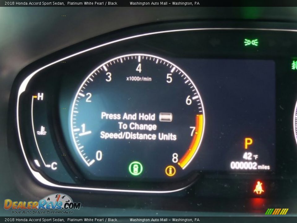 2018 Honda Accord Sport Sedan Platinum White Pearl / Black Photo #15