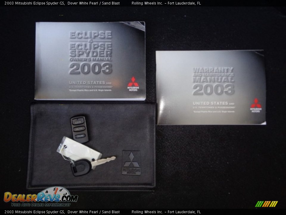 2003 Mitsubishi Eclipse Spyder GS Dover White Pearl / Sand Blast Photo #10