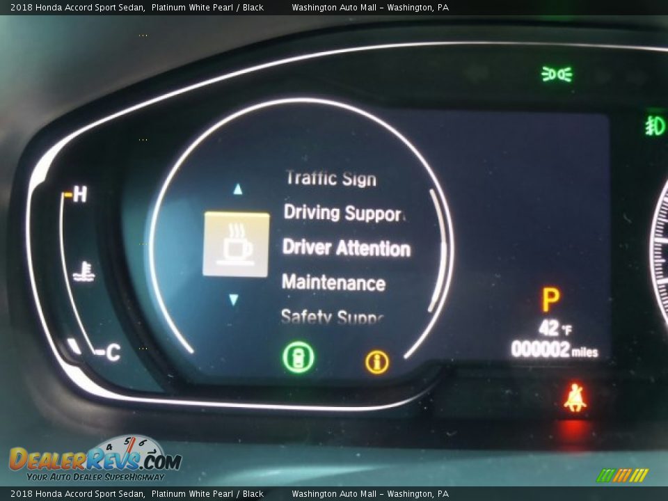 2018 Honda Accord Sport Sedan Platinum White Pearl / Black Photo #17