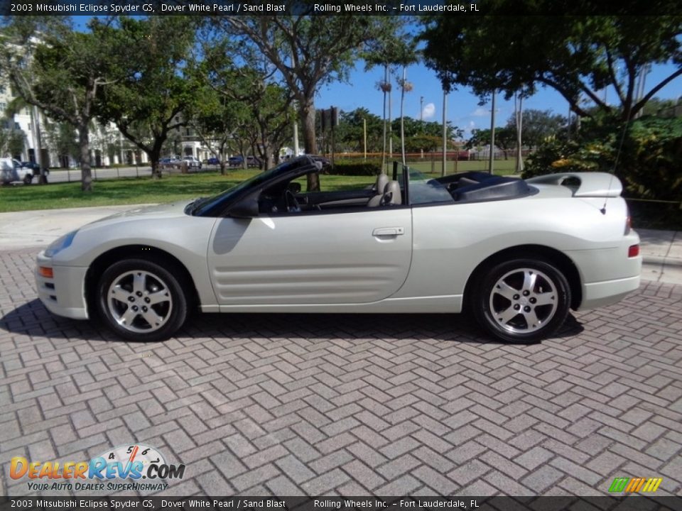 2003 Mitsubishi Eclipse Spyder GS Dover White Pearl / Sand Blast Photo #11