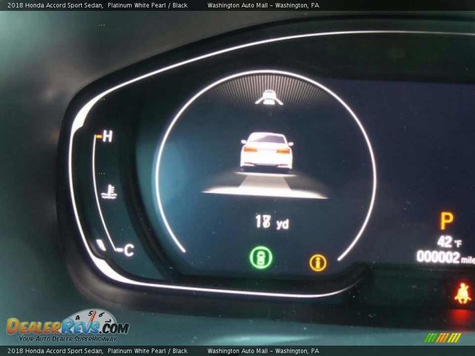 2018 Honda Accord Sport Sedan Platinum White Pearl / Black Photo #20