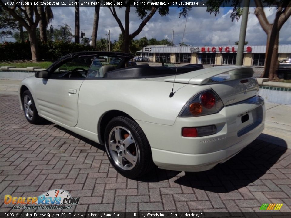 2003 Mitsubishi Eclipse Spyder GS Dover White Pearl / Sand Blast Photo #13