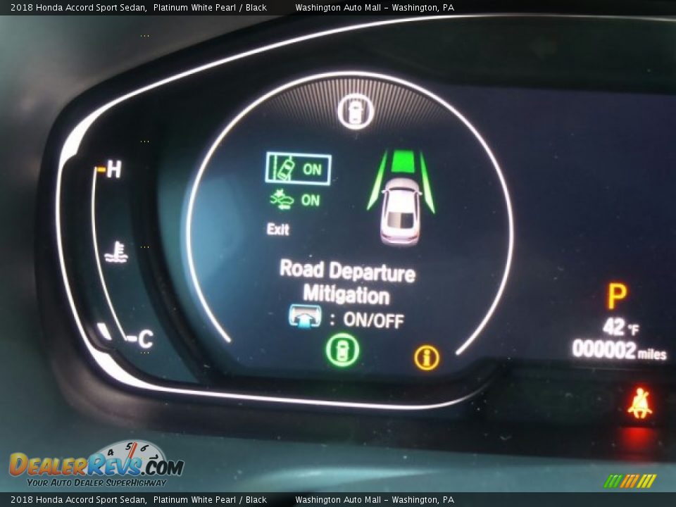 2018 Honda Accord Sport Sedan Platinum White Pearl / Black Photo #21