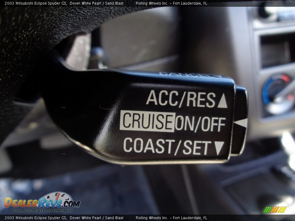 2003 Mitsubishi Eclipse Spyder GS Dover White Pearl / Sand Blast Photo #14