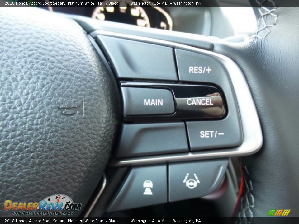 2018 Honda Accord Sport Sedan Platinum White Pearl / Black Photo #22