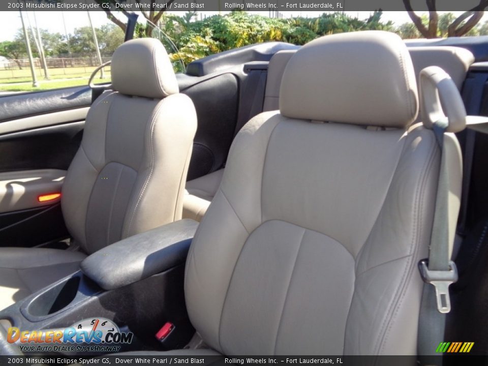2003 Mitsubishi Eclipse Spyder GS Dover White Pearl / Sand Blast Photo #16