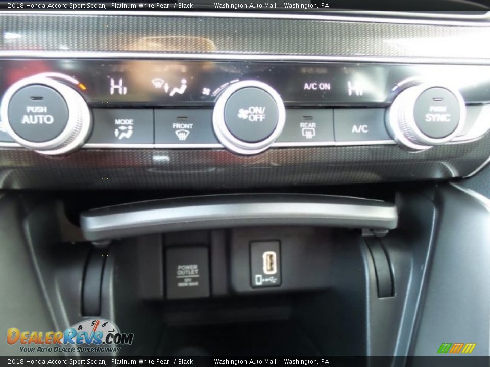 2018 Honda Accord Sport Sedan Platinum White Pearl / Black Photo #26