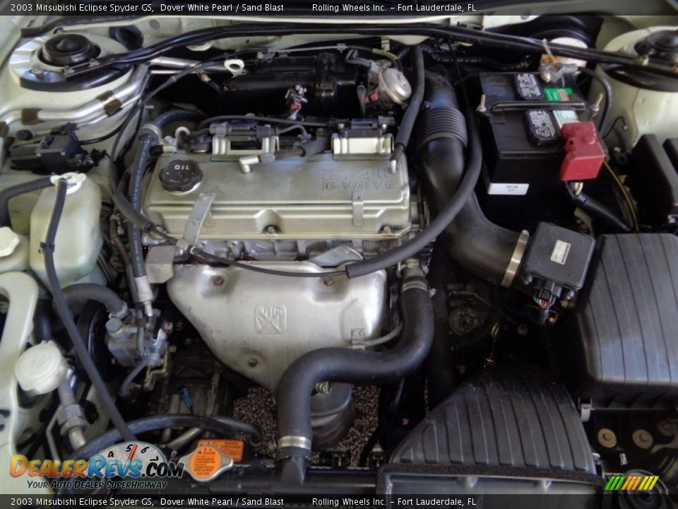 2003 Mitsubishi Eclipse Spyder GS Dover White Pearl / Sand Blast Photo #20