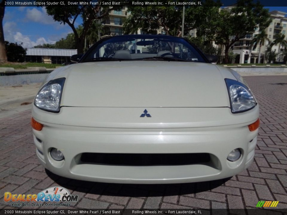 2003 Mitsubishi Eclipse Spyder GS Dover White Pearl / Sand Blast Photo #21