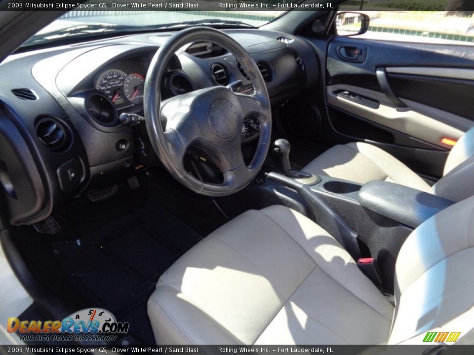 2003 Mitsubishi Eclipse Spyder GS Dover White Pearl / Sand Blast Photo #29