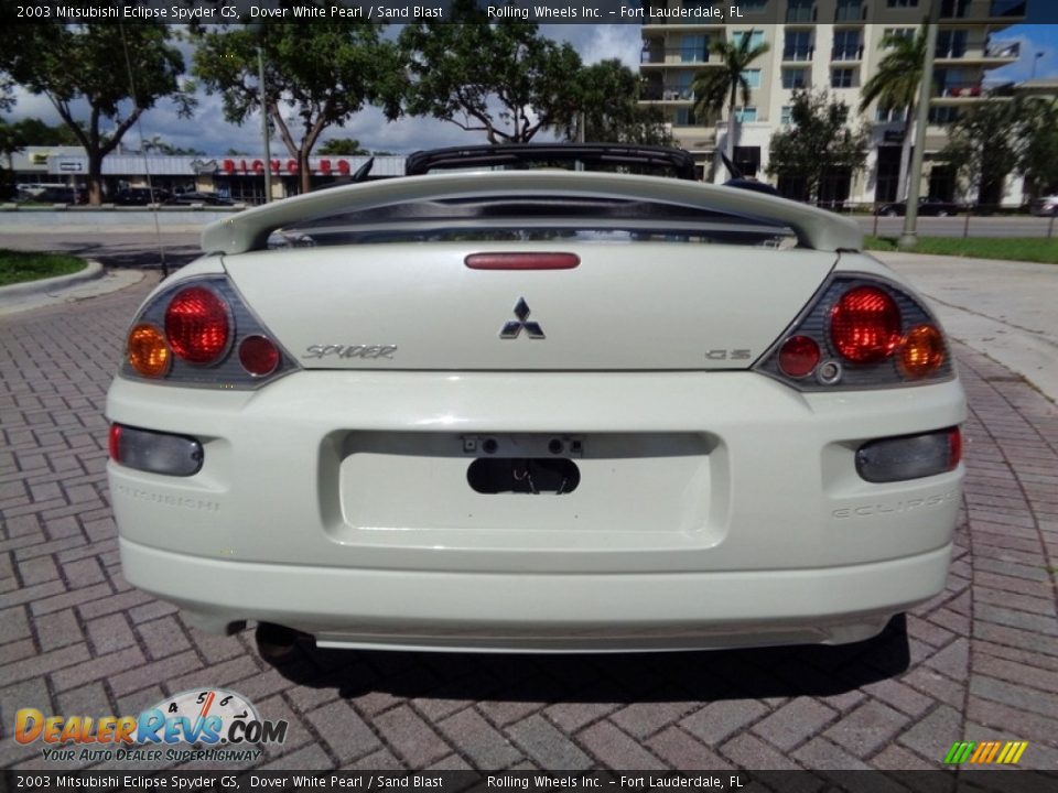 2003 Mitsubishi Eclipse Spyder GS Dover White Pearl / Sand Blast Photo #35