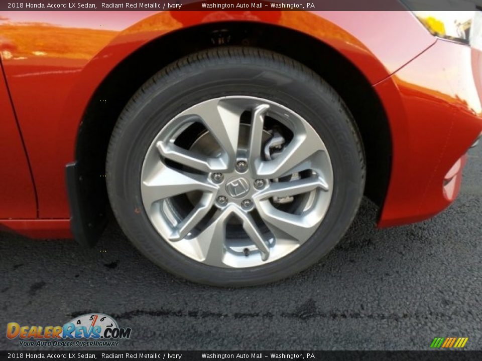2018 Honda Accord LX Sedan Radiant Red Metallic / Ivory Photo #4