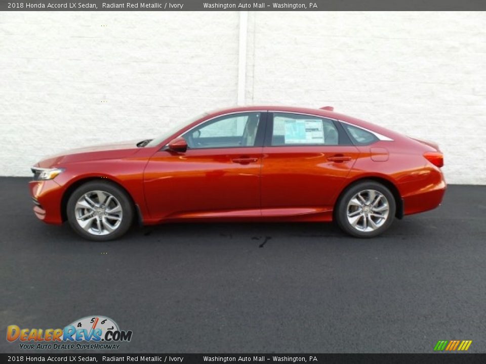 2018 Honda Accord LX Sedan Radiant Red Metallic / Ivory Photo #6