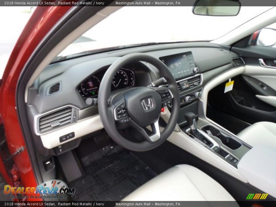 2018 Honda Accord LX Sedan Radiant Red Metallic / Ivory Photo #8