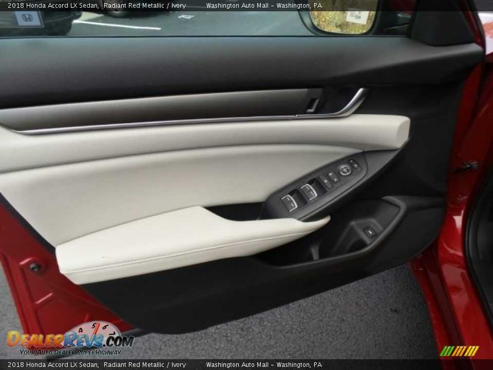 2018 Honda Accord LX Sedan Radiant Red Metallic / Ivory Photo #13
