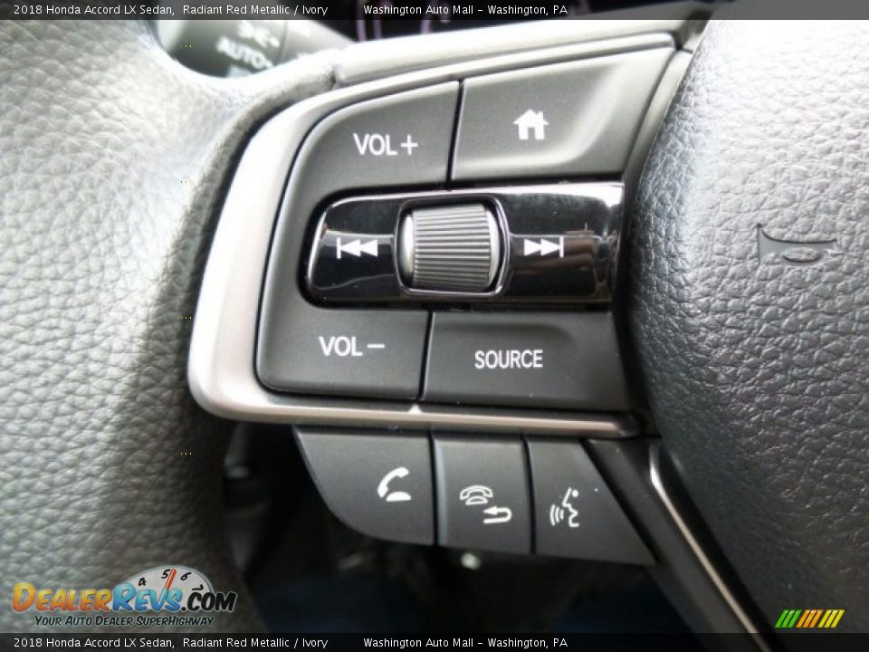 2018 Honda Accord LX Sedan Radiant Red Metallic / Ivory Photo #17