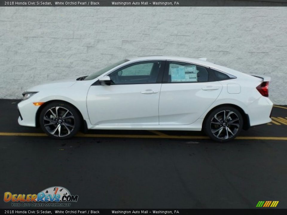 2018 Honda Civic Si Sedan White Orchid Pearl / Black Photo #6