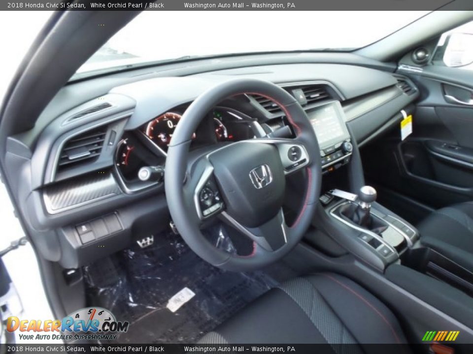 2018 Honda Civic Si Sedan White Orchid Pearl / Black Photo #8