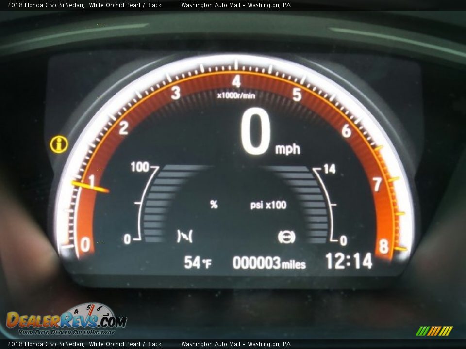 2018 Honda Civic Si Sedan White Orchid Pearl / Black Photo #14