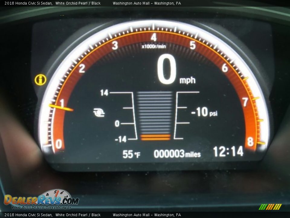 2018 Honda Civic Si Sedan White Orchid Pearl / Black Photo #15