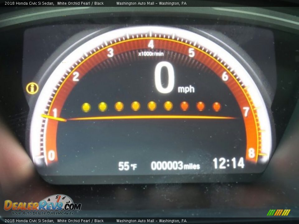2018 Honda Civic Si Sedan White Orchid Pearl / Black Photo #16