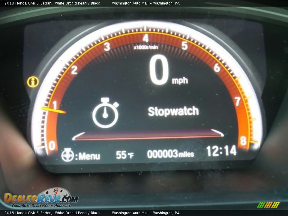 2018 Honda Civic Si Sedan White Orchid Pearl / Black Photo #18