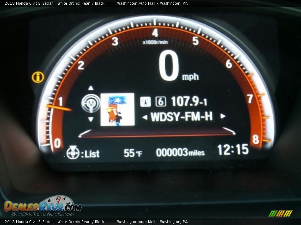 2018 Honda Civic Si Sedan White Orchid Pearl / Black Photo #20