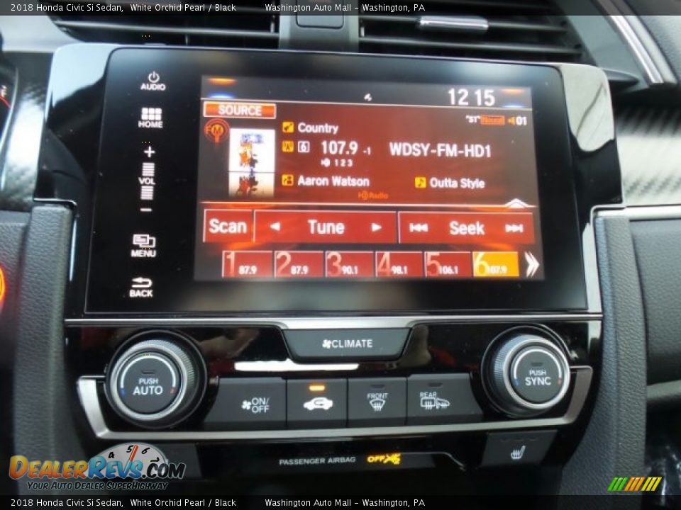 2018 Honda Civic Si Sedan White Orchid Pearl / Black Photo #25