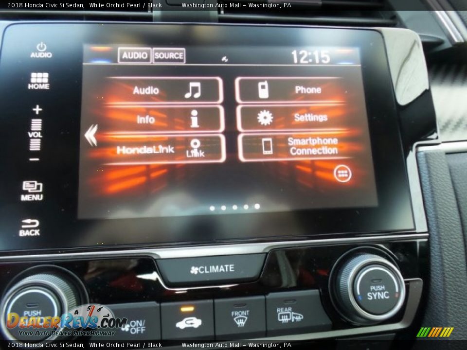 2018 Honda Civic Si Sedan White Orchid Pearl / Black Photo #26