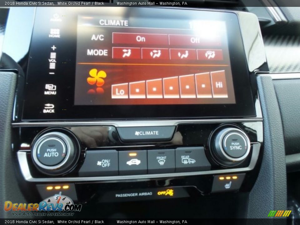 2018 Honda Civic Si Sedan White Orchid Pearl / Black Photo #27