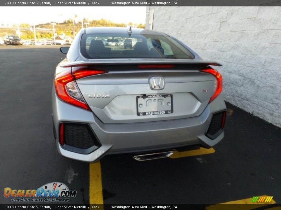 2018 Honda Civic Si Sedan Lunar Silver Metallic / Black Photo #7