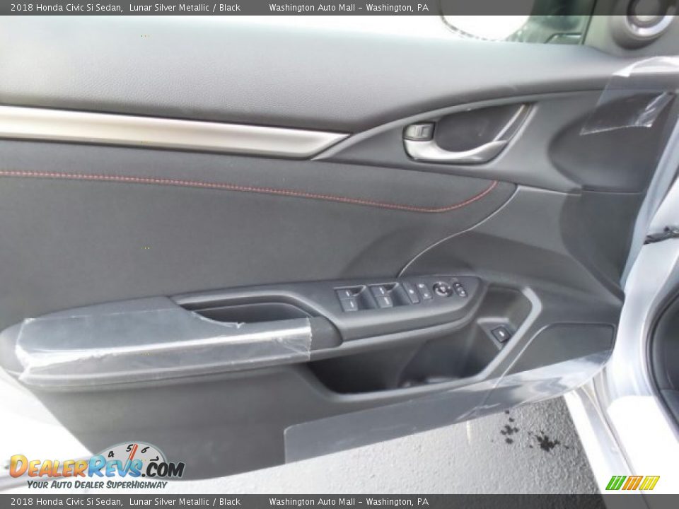 2018 Honda Civic Si Sedan Lunar Silver Metallic / Black Photo #13
