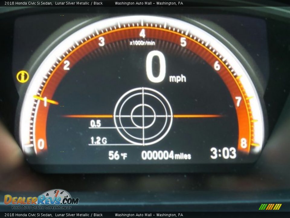 2018 Honda Civic Si Sedan Lunar Silver Metallic / Black Photo #17